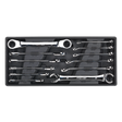 Premier Flare Nut & Ratchet Ring Spanner Set with Tool Tray 12pc