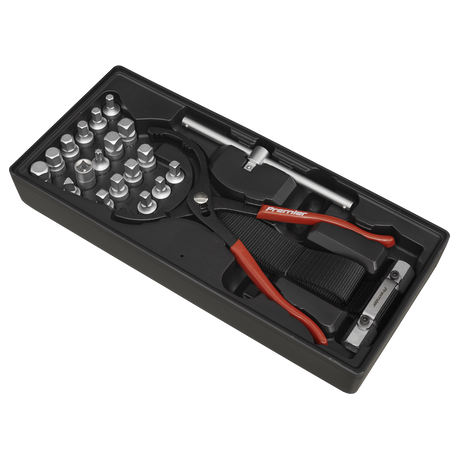 Premier Oil Filter Wrench, Pliers & Drain Key Set with Tool Tray 21pc – additional product view 2