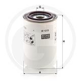 MANN FILTER W1019 Hydraulic / Transmission Filter additional view