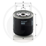 MANN FILTER W920/7 Engine Oil Filter additional view