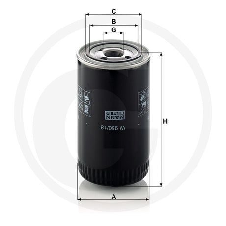 MANN FILTER W950.18 Engine Oil Filter additional view