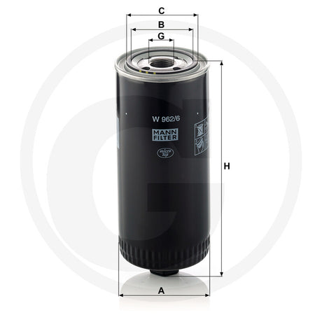 MANN FILTER W962/6 Engine Oil Filter