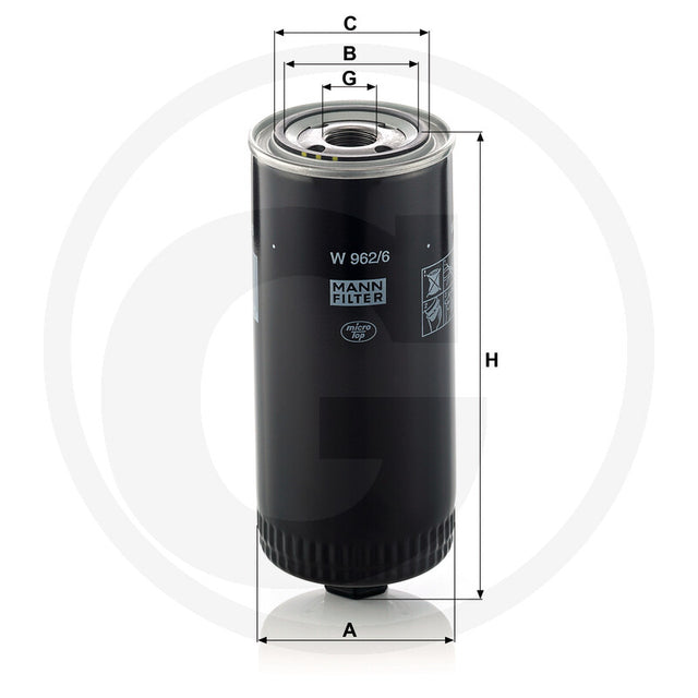 MANN FILTER W962/6 Engine Oil Filter
