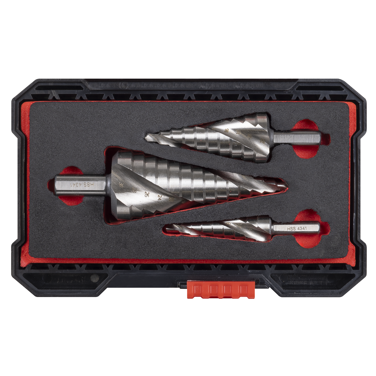 Sealey Spiral Flute HSS 4341 Step Drill Bit Set 3pc additional view