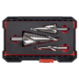 Sealey Spiral Flute HSS 4341 Step Drill Bit Set 3pc additional view