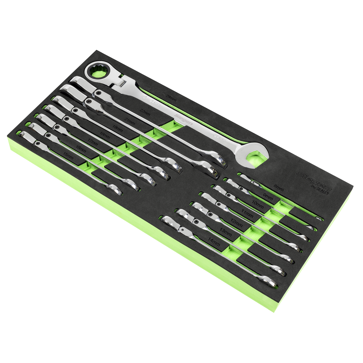 Flexi-Head Combination Ratchet Spanner Set 15pc – additional supplier image