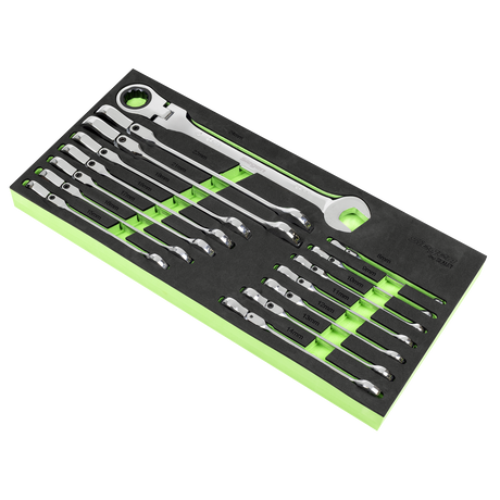 Flexi-Head Combination Ratchet Spanner Set 15pc – additional supplier image