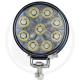 Round 20W LED work light with switch, front view