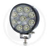Round 20W LED work light, rear wiring view