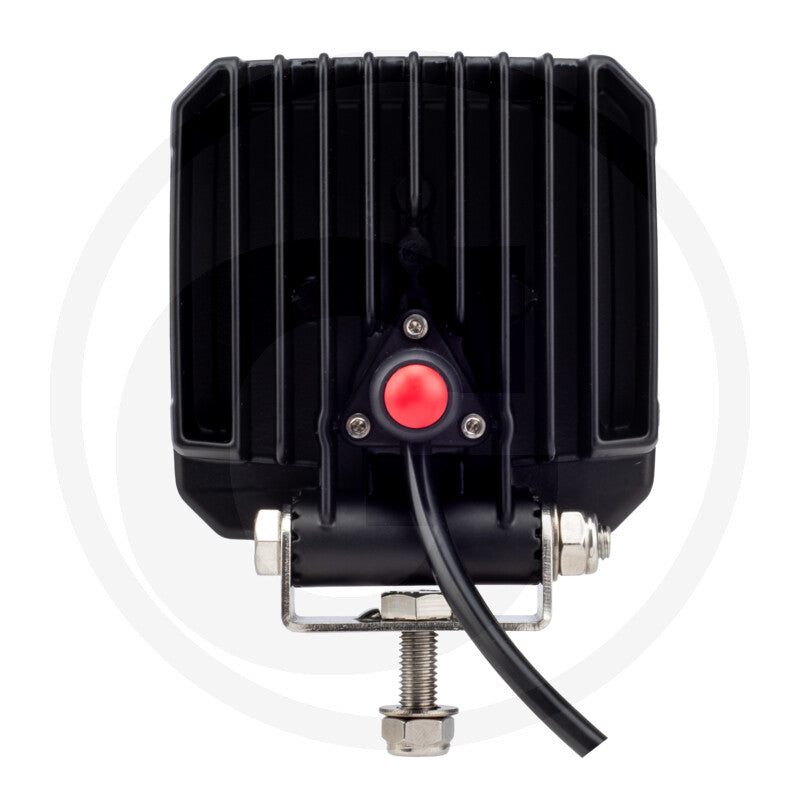 Square 20W LED work light, mounting detail