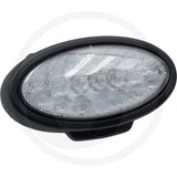 John Deere-fit 30W oval LED work light, front view