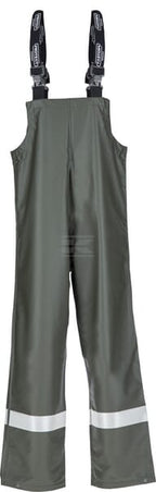 Dark green Kramp Protect waterproof rain dungarees, size L