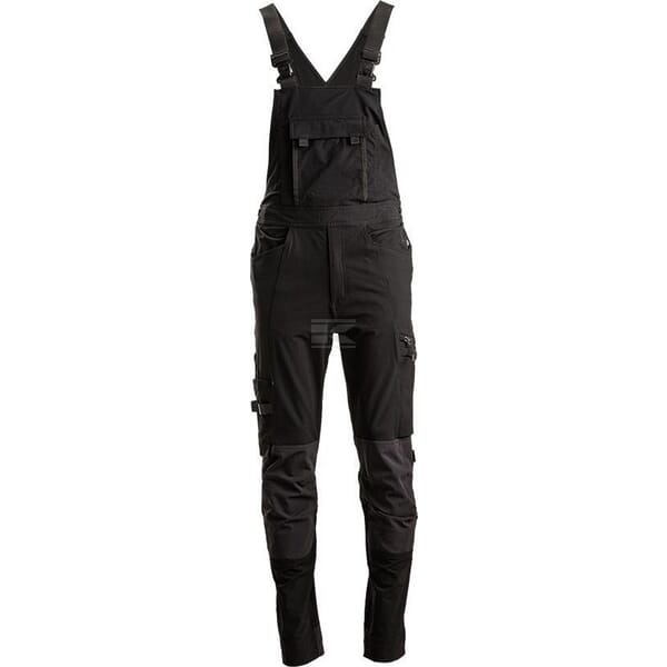 Kramp 4 Way Stretch Bib & Brace Overalls – Black