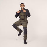Kramp 4 Way Stretch Bib & Brace Overalls – Olive