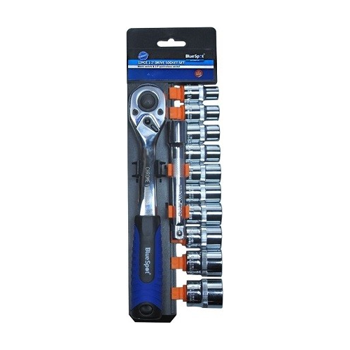 BlueSpot 12 Pce 1/2″ Ratchet & Socket Set (10mm to 24mm)
