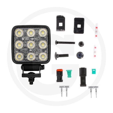 NIGHTSHIFT 54W square LED work light, side view