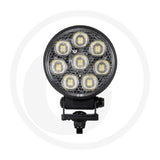 NIGHTSHIFT round LED floodlight, angled
