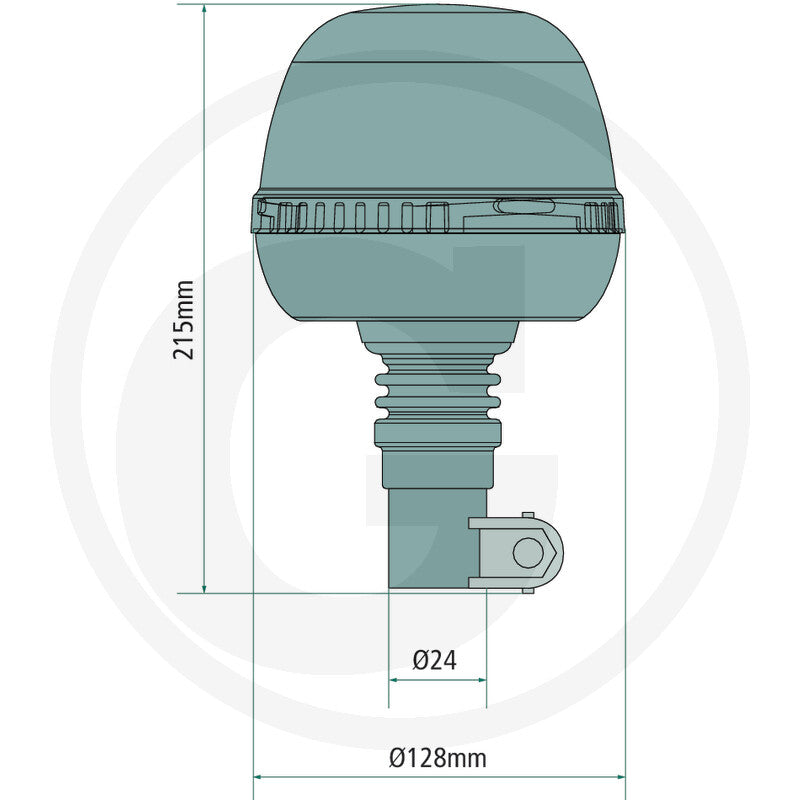 GRANIT LED rotating beacon dimensions, part 7070010410