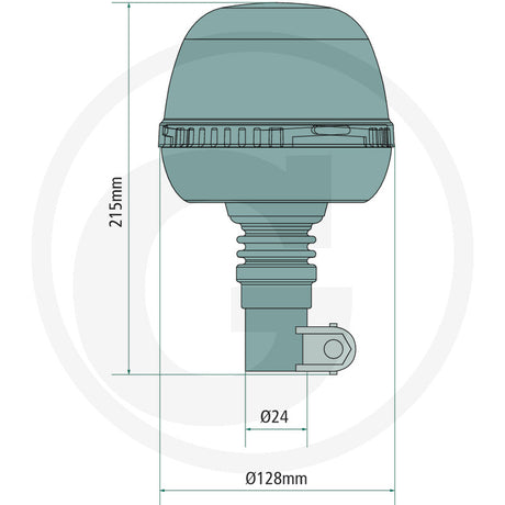 GRANIT LED rotating beacon dimensions, part 7070010410