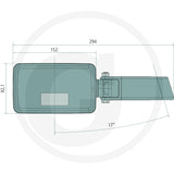 NIGHTSHIFT 60W LED work light dimensions, part 46480349