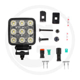 Lamp dimensions and wiring illustration