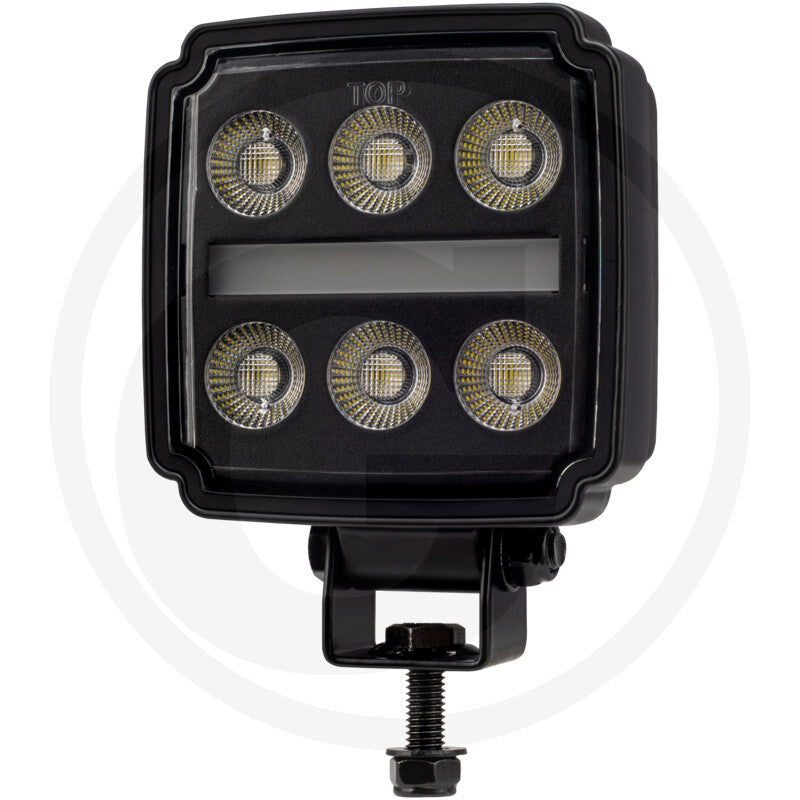 NIGHTSHIFT 40W LED work light with red/white position light, front view