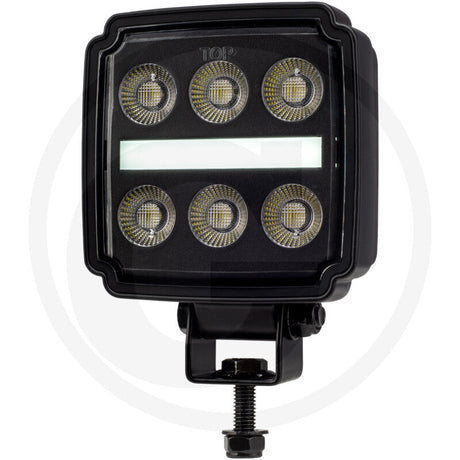 NIGHTSHIFT 40W LED work light with red/white position light, detail view