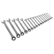 Siegen by Sealey 17-piece metric ratchet spanner set, model S01156