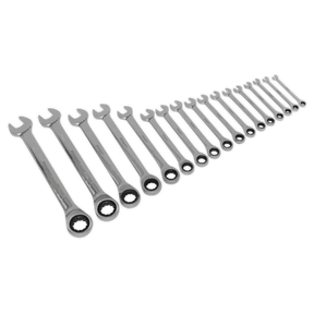 Siegen by Sealey 17-piece metric ratchet spanner set, model S01156