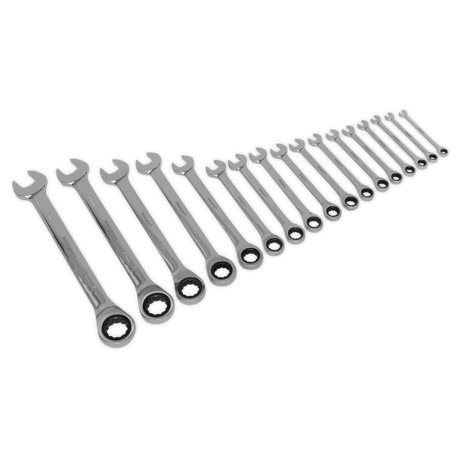 Siegen by Sealey 17-piece metric ratchet spanner set, model S01156
