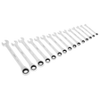 Siegen by Sealey 15-piece metric ratchet spanner set, model S01247
