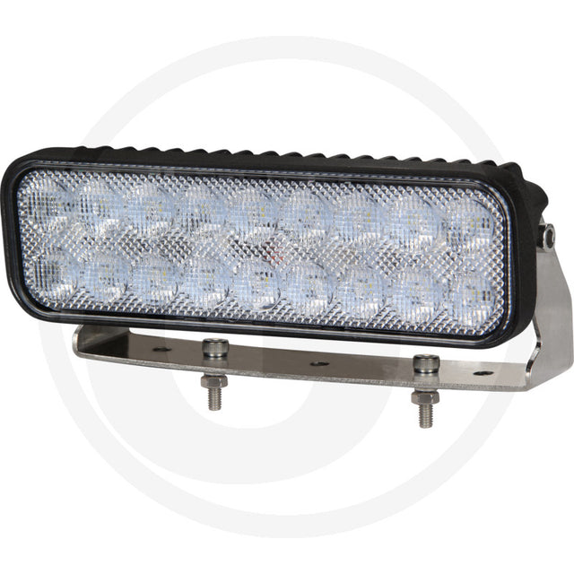 Slim 25.5W rectangular LED work light, front view