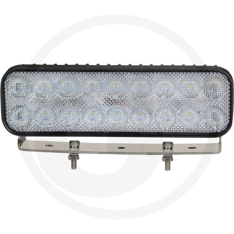 Slim 25.5W rectangular LED work light, rear view