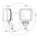 Vignal blue LED forklift warning lamp